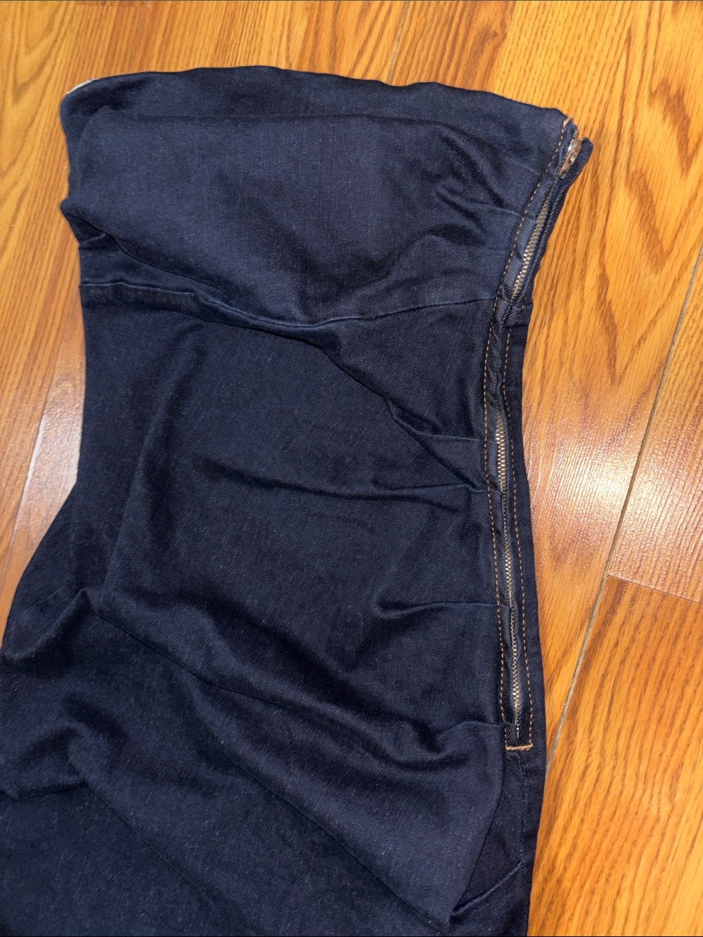 Zara Strapless Dark Navy Bodycon Dress - Picture 5 of 6